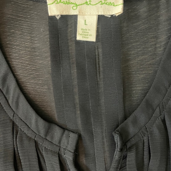 Staring at Stars black sheer lace dress large Boho whimsigoth Gothic festival - Picture 4 of 8